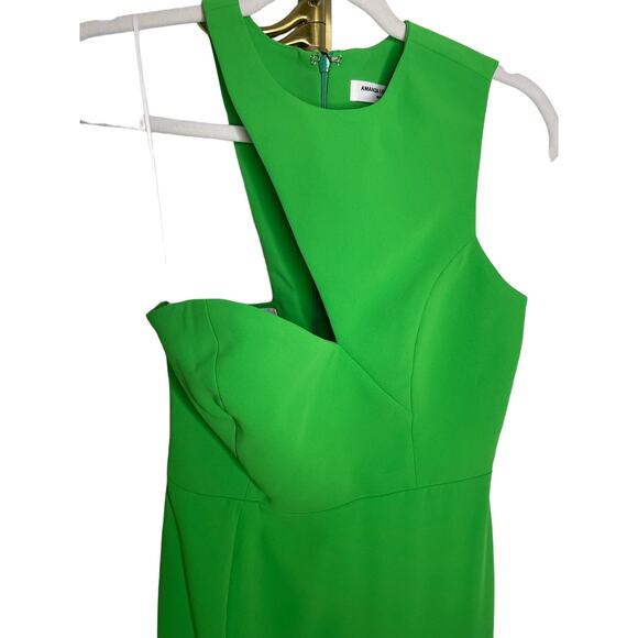 Amanda Uprichard REVOLVE Gilda Gown One Shoulder Asymmetric Grass Green Large - Picture 7 of 16
